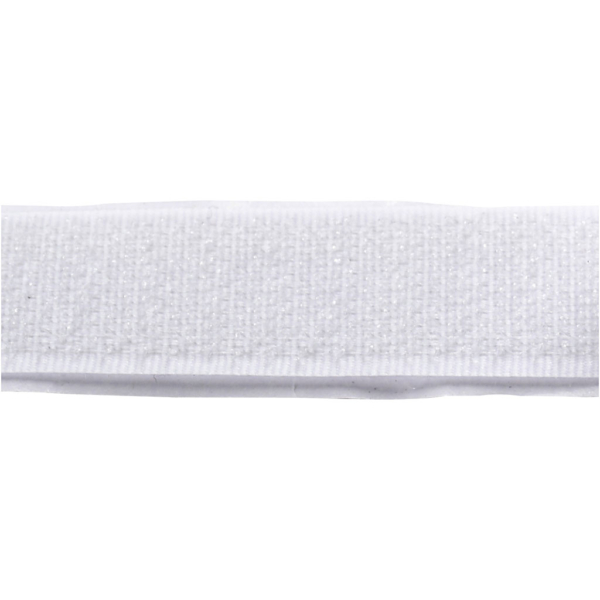 Klettband Haken & Ösen, selbstklebend, B 20 mm, Weiß, 5 m/ 1 Rolle – Bild 3