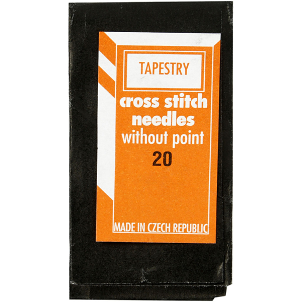 Sticknadeln, Ösenlänge 8 mm , Nr. 20, L 42 mm, mit stumpfer Spitze, 25 Stk/ 1 Pck – Bild 2