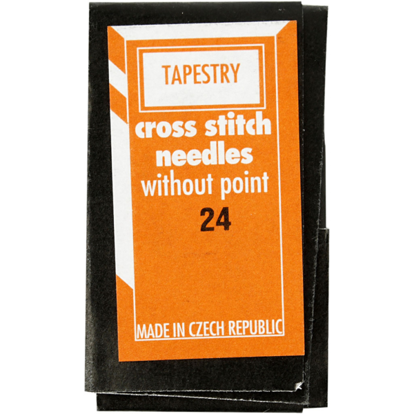 Sticknadeln, Ösenlänge 6 mm  , Nr. 24, L 36 mm, mit stumpfer Spitze, 25 Stk/ 1 Pck – Bild 2