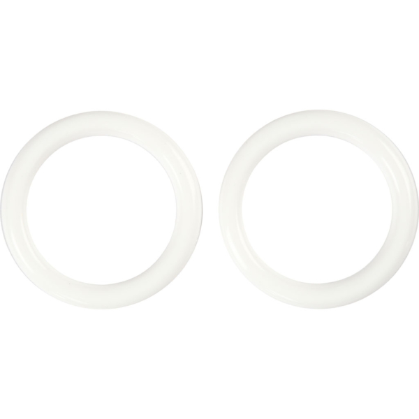 Plastikringe, Größe 19 mm, Dicke 2,5 mm, Weiß, 50 Stk/ 1 Pck – Bild 2