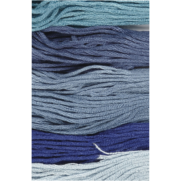 Stickgarn, Dicke 1 mm, Harmonie in Blau, 6 Bündl./ 1 Pck – Bild 3