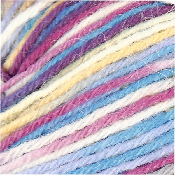 Sockenwolle, L 200 m, Harmonie in Lila-Pink, 50 g/ 1 Knäuel – Bild 2