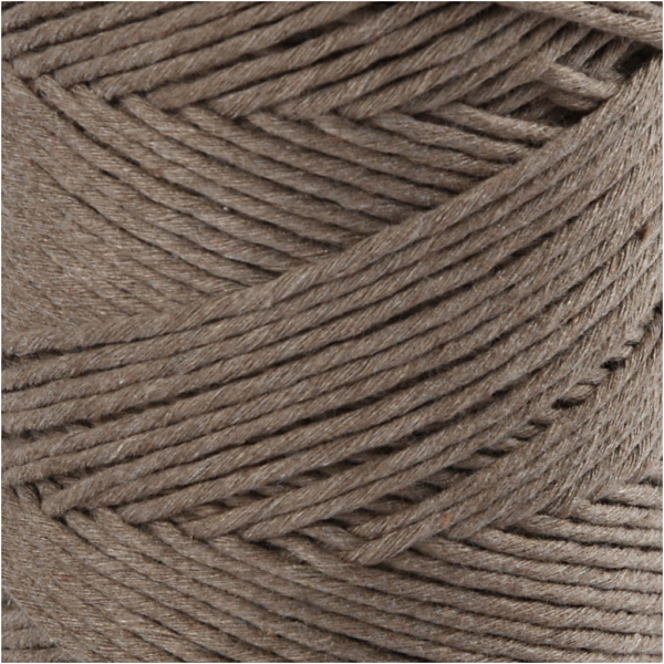 Macramé-Kordel, L 198 m, D 2 mm, Hellbraun, 330 g/ 1 Rolle – Bild 3