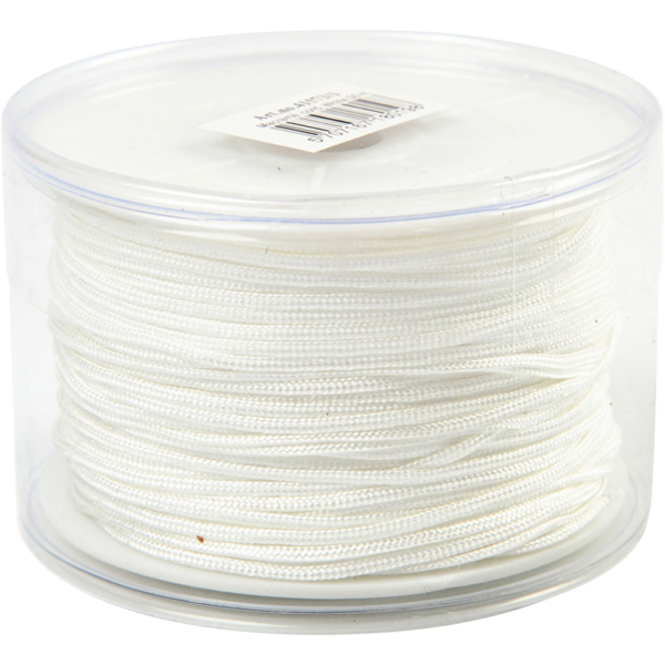 Macramé-Kordel, Dicke 2 mm, Weiß, 50 m/ 1 Rolle – Bild 2