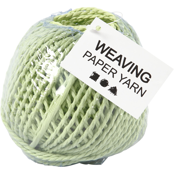 Papiergarn, Dicke 2,5-3 mm, Hellgrün, 40 m/ 1 Knäuel, 150 g – Bild 2