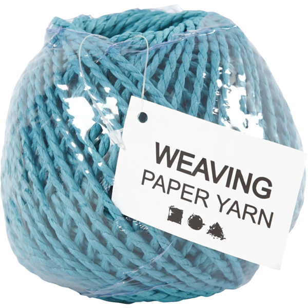 Papiergarn, Dicke 2,5-3 mm, Türkis, 40 m/ 1 Knäuel, 150 g – Bild 2