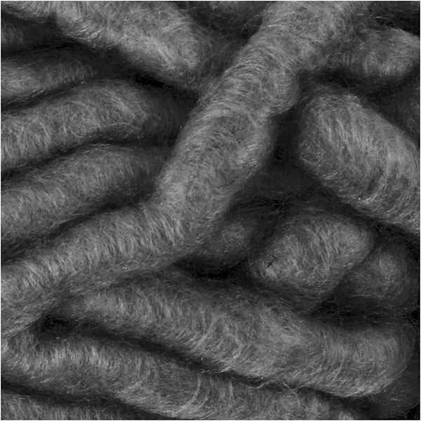 Chunky-Wolle XL (Polyacryl), L 17 m, Größe manga , Grau, 200 g/ 1 Knäuel – Bild 3