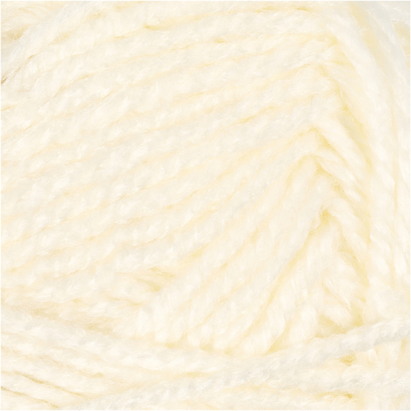 Fantasia Polyacryl Garn, L 80 m, Naturweiß, 50 g/ 1 Knäuel – Bild 3