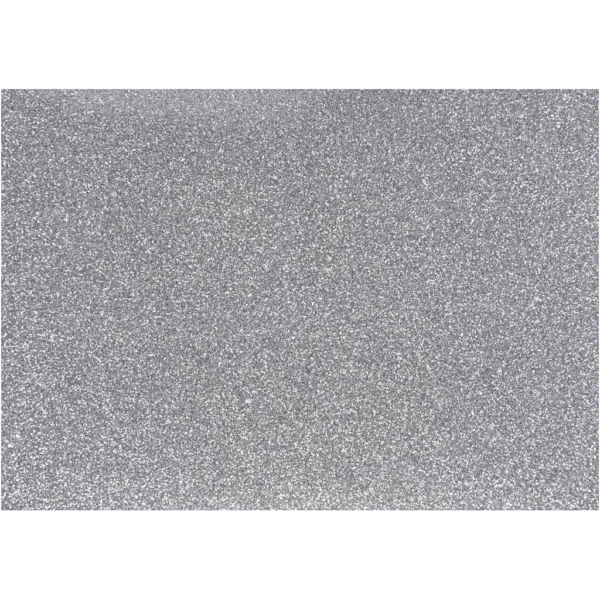 Bügelfolie, A5, 148x210 mm, Glitter, Silber, 1 Bl.
