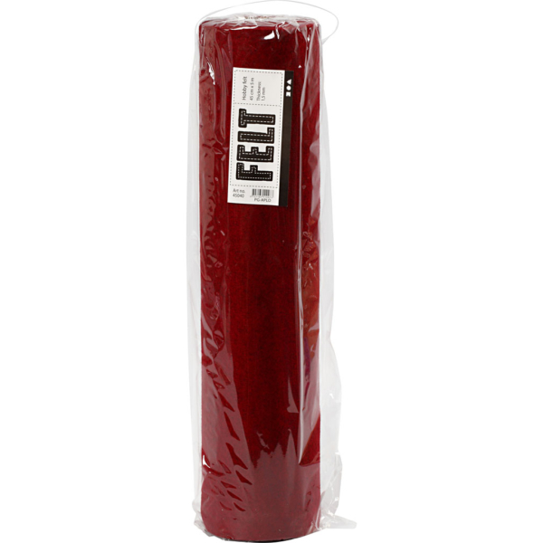 Bastelfilz, B 45 cm, Dicke 1,5 mm, meliert, 180-200 g, Rot, 5 m/ 1 Rolle – Bild 3