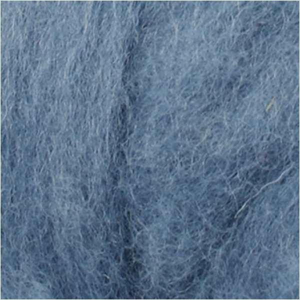 Wolle, kardiert, Himmelblau, 100 g/ 1 Bündl. – Bild 2