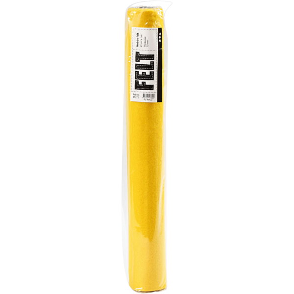 Bastelfilz, B 45 cm, Dicke 1,5 mm, 180-200 g, Gelb, 1 m/ 1 Rolle – Bild 2