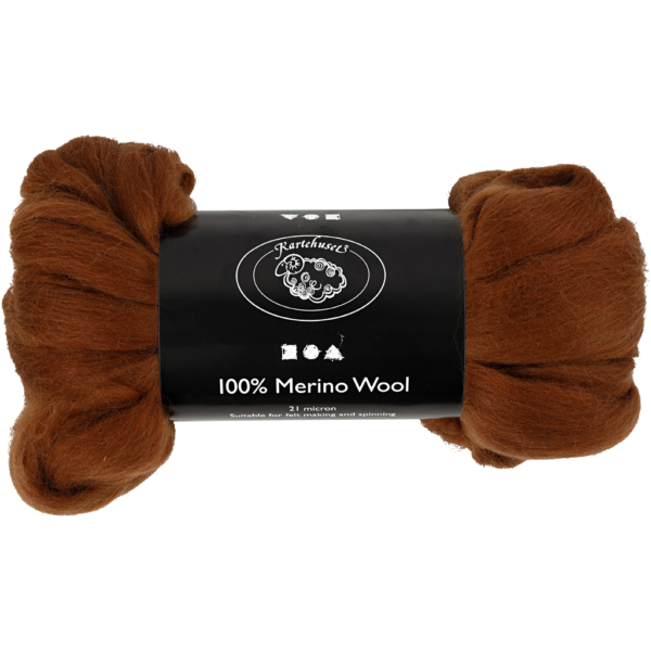 Wolle, Dicke 21 my, Braun, 100 g/ 1 Pck