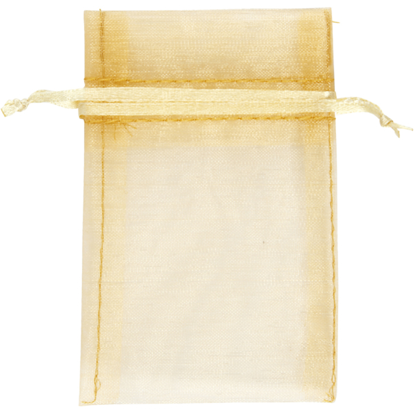 Organza-Beutel, Größe 7x10 cm, Gold, 10 Stk/ 1 Pck