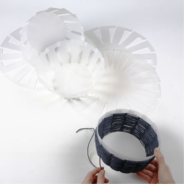 Korbboden-Schablone, H 8 cm, D 14 cm, Transparent, 10 Stk/ 1 Pck – Bild 4