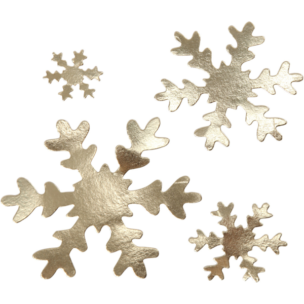 Schneeflocke, D 3+5+8+10 cm, 350 g, Gold, 16 Stk/ 1 Pck – Bild 2