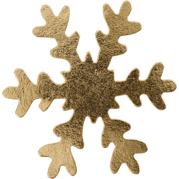 Schneeflocke, D 3+5+8+10 cm, 350 g, Gold, 16 Stk/ 1 Pck – Bild 4