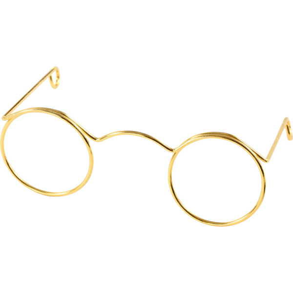 Brillen, B 60 mm, Gold, 10 Stk/ 1 Pck