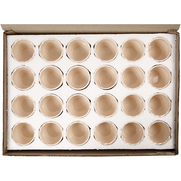 Blumentopf, H 6,3 cm, D 7,5 cm, Weiß, 24 Stk/ 1 Box – Bild 3