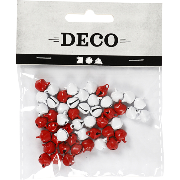 Glöckchen, D 8 mm, Rot/Weiß, 50 Stk/ 1 Pck – Bild 3