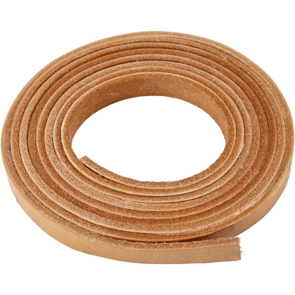 Lederband , B 10 mm, Dicke 3 mm, Natur, 2 m/ 1 Pck