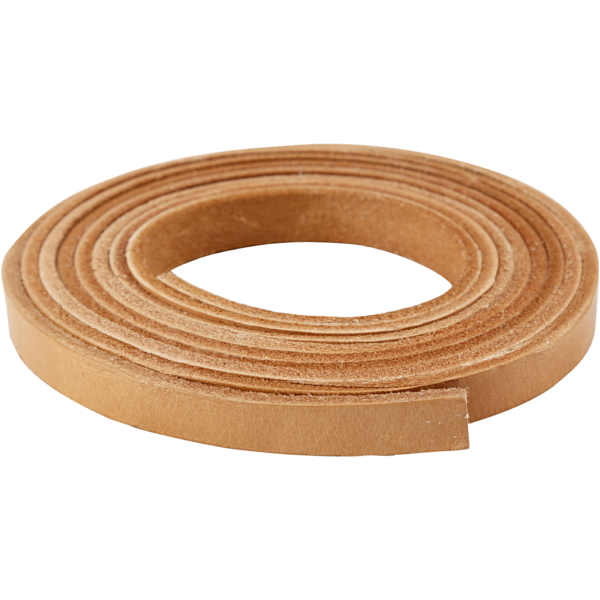 Lederband , B 10 mm, Dicke 3 mm, Natur, 2 m/ 1 Pck – Bild 2
