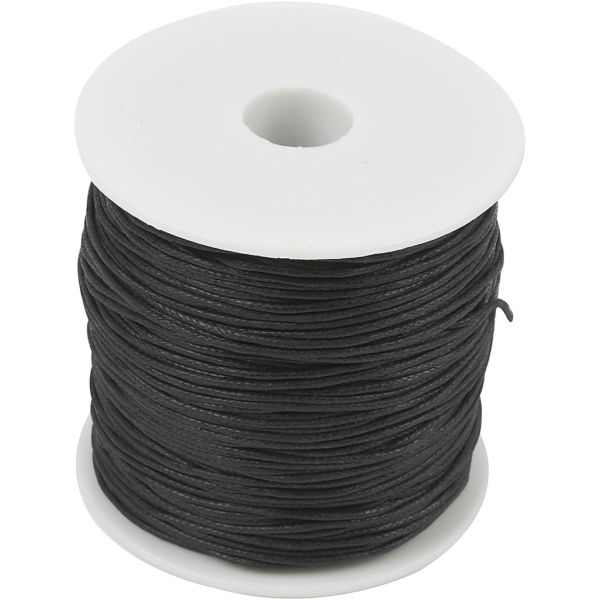 Baumwollkordel, Dicke 0,6 mm, Schwarz, 100 m/ 1 Pck – Bild 2