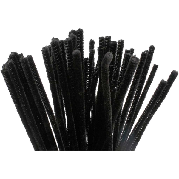 Pfeifenreiniger, L 30 cm, Dicke 6 mm, Schwarz, 50 Stk/ 1 Pck – Bild 2