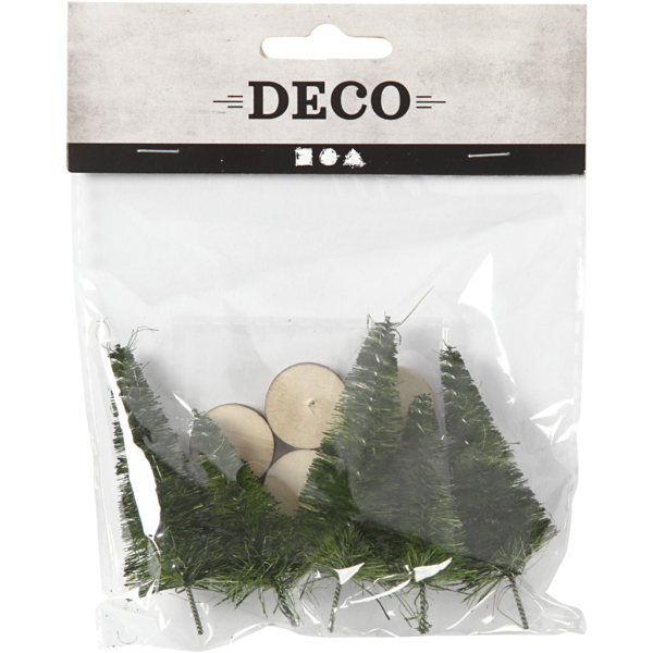 Weihnachtsbäume, H 40+60 mm, Grün, 5 Stk/ 1 Pck – Bild 3