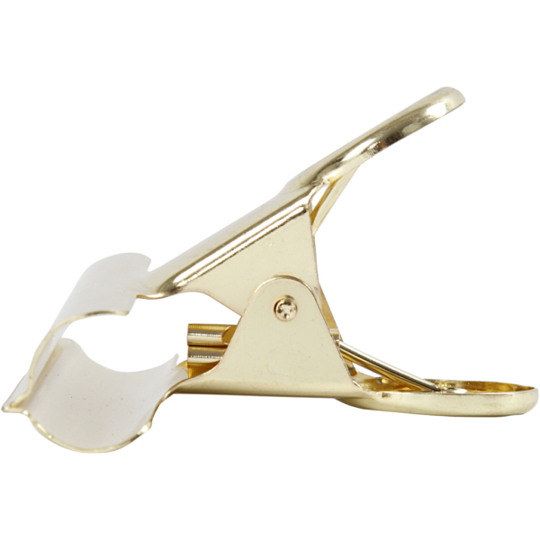 Bulldog-Klammer aus Messing, B 7,5 cm, Messing, 6 Stk/ 1 Pck – Bild 4