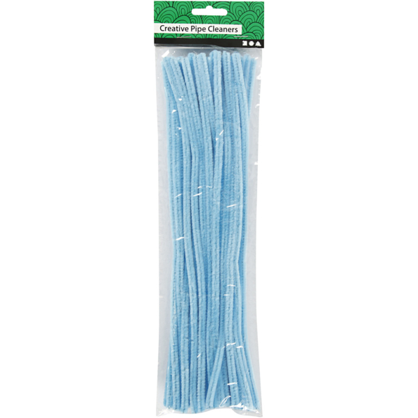 Pfeifenreiniger, L 30 cm, Dicke 6 mm, Blau, 50 Stk/ 1 Pck – Bild 2