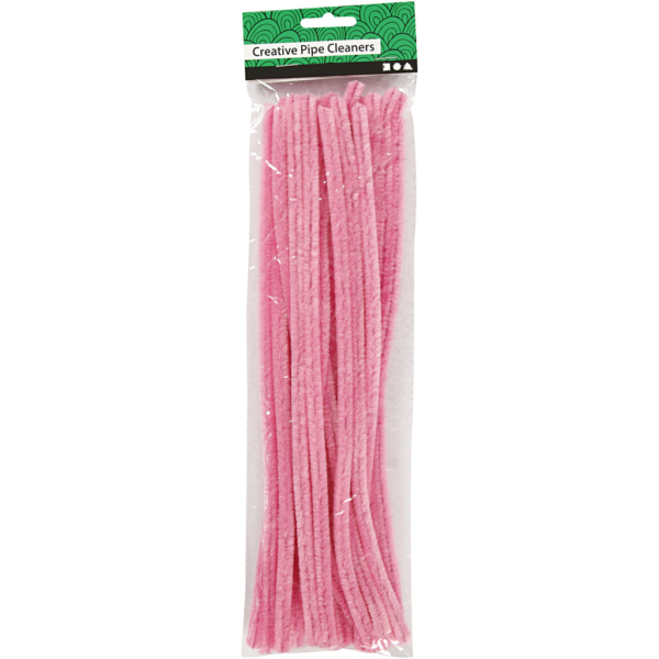 Pfeifenreiniger, L 30 cm, Dicke 9 mm, Pink, 25 Stk/ 1 Pck – Bild 2