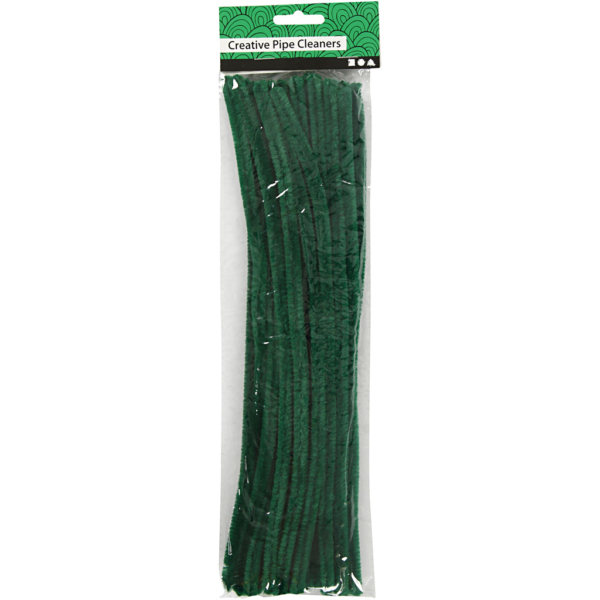 Pfeifenreiniger, L 30 cm, Dicke 9 mm, Dunkelgrün, 25 Stk/ 1 Pck – Bild 2