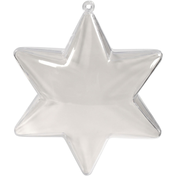 Stern-Anhänger, H 10 cm, Transparent, 5 Stk/ 1 Pck – Bild 5