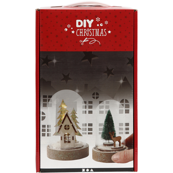 DIY-Set für Deko-Szenen unter Plastikglocken, H 10+12,5 cm, 1 Pck – Bild 3
