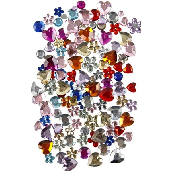 Strasssteine, rund, D 6+9+12 mm, Sortierte Farben, 3600 Stk/ 1 Pck – Bild 4