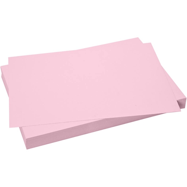 Karton, farbig, 50x70 cm, 270 g, Hellpink, 100 Bl./ 1 Pck