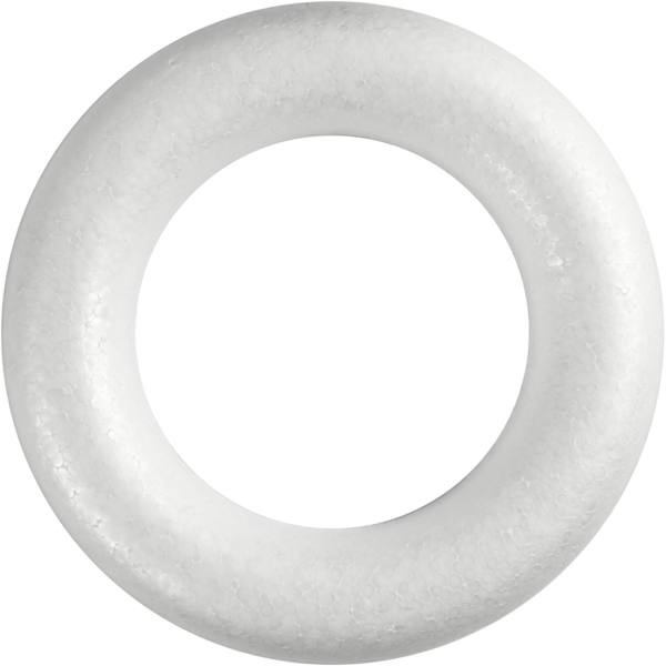 Styroporring, flach, Größe 30 cm, Dicke 40 mm, Weiß, 1 Stk – Bild 2
