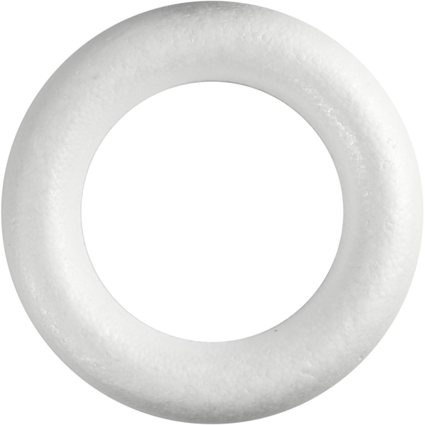 Styroporring, flach, Größe 35 cm, Dicke 46 mm, Weiß, 1 Stk – Bild 2