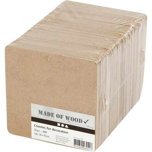 Untersetzer, Größe 10x10 cm, Dicke 3 mm, 50 Stk/ 1 Pck – Bild 3