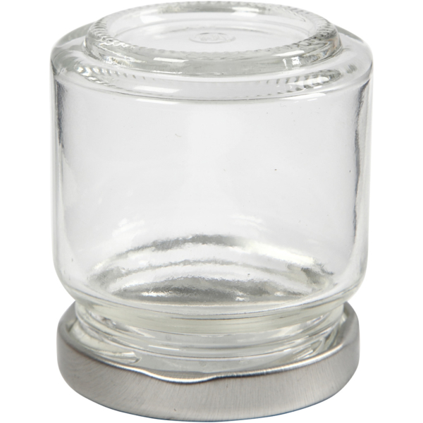 Aufbewahrungsglas, H 6,5 cm, D 5,7 cm, 100 ml, Transparent, 12 Stk/ 1 Box – Bild 3
