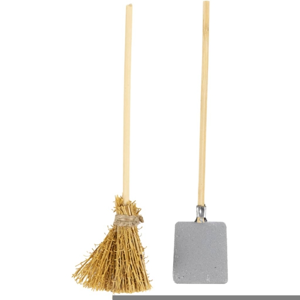 Schaufel und Besen, L 11 cm, 1 Pck – Bild 2