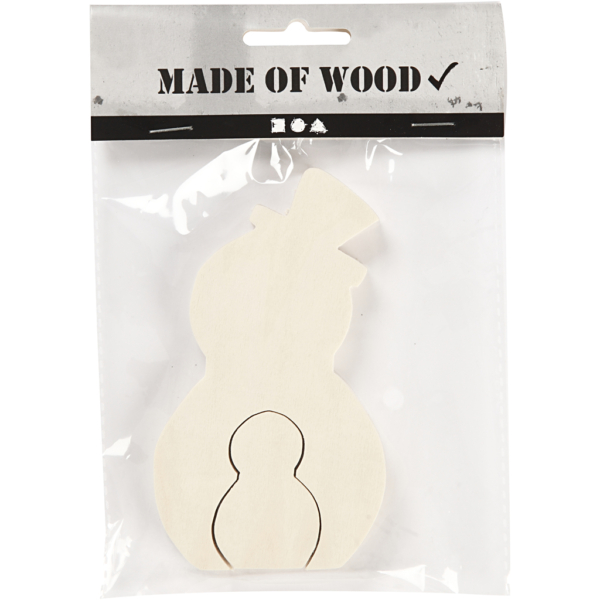 2in1 - Holzfigur, Schneemänner, H 4,5+11,5 cm, T 1,2 cm, B 3+6,5 cm, 1 Set – Bild 3