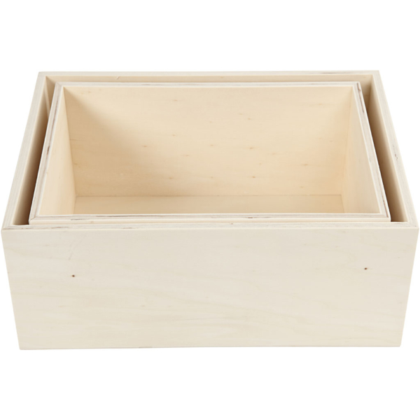 Aufbewahrungskästen, Rechteckige Form, H 27+31 cm, T 12,5 cm, B 19,5+22,5 cm, 2 Stk/ 1 Set – Bild 2