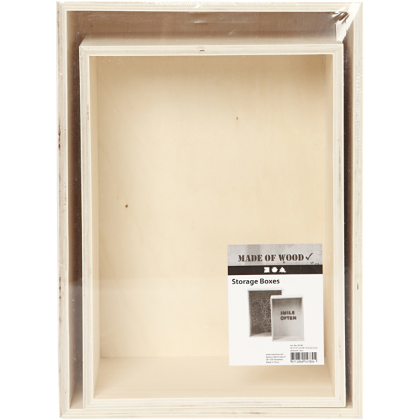 Aufbewahrungskästen, Rechteckige Form, H 27+31 cm, T 12,5 cm, B 19,5+22,5 cm, 2 Stk/ 1 Set – Bild 3