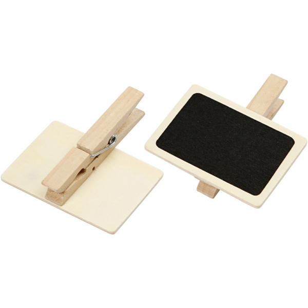 Tafel mit Klammern, Größe 6,8x4,7 cm, 100 Stk/ 1 Pck – Bild 2