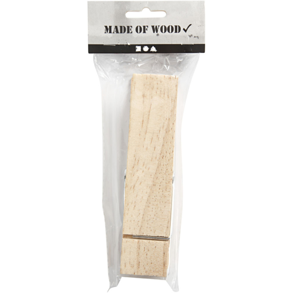 Holzklammer, L 15 cm, B 3,5 cm, 1 Stk – Bild 2