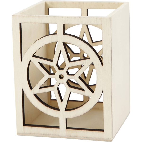 Holzlaterne, Stern, H 10 cm, Größe 8x8 cm, 1 Stk – Bild 2