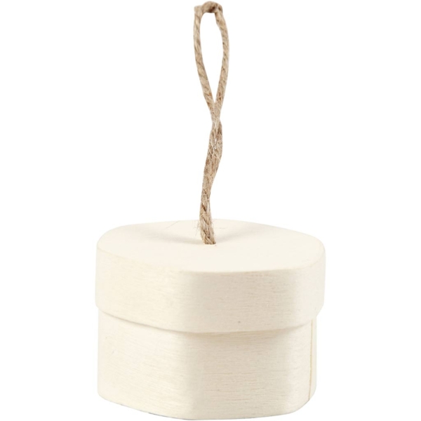 Holzspan-Dose, H 3 cm, D 4,5 cm, 3 Stk/ 1 Pck