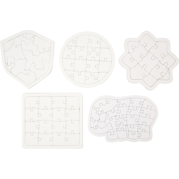 Puzzles, Größe 17-21 cm, Weiß, 10 Stk/ 1 Pck – Bild 2